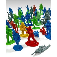 abnturk Erkek Çocuk Oyuncak Asker Komando Seti 45 Adet Asker Boyu 5,5 cm Mini Çoklu Asker Seti