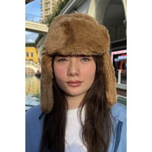 Mollycrush Genç Camel Peluş Pilot Şapka | Uniseks Kışlık Ushanka Tarzı