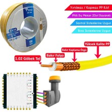 Poke Dış Mekan Pp Sarı Anten Kablosu Gold Rg6/u4 64TEL 100METRE