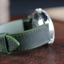 Yaydan Deri Aksesuar Elit Seri Yeşil Deri Kordon