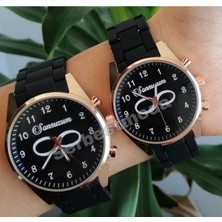 Sevgiliye Hediye Sevgili Saatleri Çift Saatleri Sevgililer Günü Hediyesi Baskılı Saat Sonsuzluk Temalı Sevgili Kombini Erkek Bayan Kol Saatleri