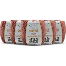 Samur Amigurumi Pamuk Oyuncak Punch Panç Örgü Ipi Kiremit 50 gr 5 Adet