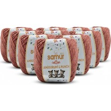 Samur Amigurumi Pamuk Oyuncak Punch Panç Örgü Ipi Kiremit 50 gr 10 Adet