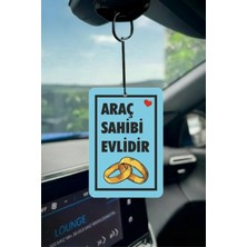 Promosyonik Araç Sahibi Evlidir Tasarımlı Oto Kokusu