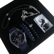 Erkek Kombin Saat Seti Çakmak Tesbih Bileklik Sevgiliye Hediye Doğum Günü Hediyesi