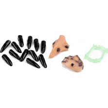 Skygo Cadı Aksesuar Seti - Burun, Çene, Fosforlu Diş ve 10 Adet Siyah Tırnak