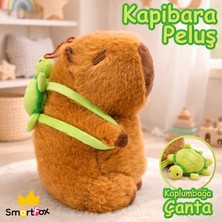 SmartFox Kapibara Kaplumbağa Çantalı Sevimli Peluş Oyuncak Capybara 18 cm