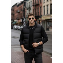 SINWEAR Erkek Siyah Şişme Yelek | Regular Fit, Dik Yaka, Fermuarlı, Astarlı, Su ve Rüzgar Geçirmez