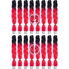 X-Pression Afrika Örgüsü ve Rasta Için Sentetik Ombreli Saç 100GR--B2