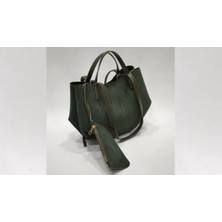 Aysamood Süet Yumuşak Süet Görünümlü Büyük Tote Çanta | Ek Cüzdanlı Maxi Boy