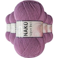 Nako 5 Adet Süper Inci El Örgü Ipi 100 gr Koyu Gülkurusu 569