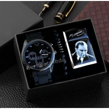 Erkek Kol Saati Çakmak Bileklik Saat Kombini Sevgiliye Hediye Doğum Günü Sevgililer Günü Hediyesi Erkeğe Hediye