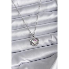 Luord Ticaret Bfs 316L Çelik Zincir Gümüş Renk Kalp Model Kadın Kolye
