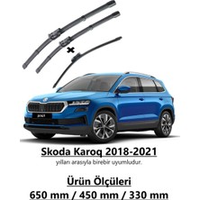 OTOEXPRESS Skoda Karoq Uyumlu Ön ve Arka Silecek Seti Takımı (2018-2021)