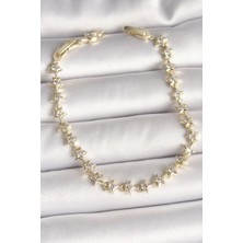 Luord Ticaret Bfs Pirinç Gold Renk Zirkon Taşlı Yıldız Model Vıp Seri Kadın Bileklik