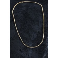 Luord Ticaret Bfs 316L Çelik Örme Zincir Model Gold Renk Erkek Kolye