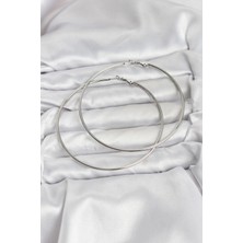 Luord Ticaret Bfs 316L Çelik Gümüş Renk 75 mm Halka Küpe