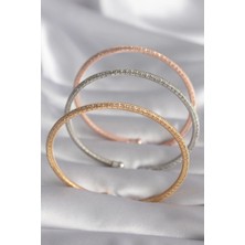 Luord Ticaret Bfs Pirinç Mix Renk Hasır Model Zirkon Taş Detay Kadın Bileklik Seti