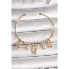 Luord Ticaret Bfs Pirinç Gold Renk Sallantı Zirkon Taşlı Messika Figür Charm Kadın Bileklik