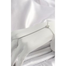 Luord Ticaret Bfs Pirinç Gümüş Renk Su Yolu Zirkon Taşlı Yıldız Model Kadın Şahmeran