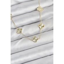 Luord Ticaret Bfs Pirinç Gold Renk Yonca Kadın Kolye