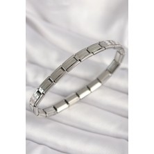 Luord Ticaret Bfs 316L Çelik Gümüş Renk Ince Yazılı Nomination Kadın Bileklik