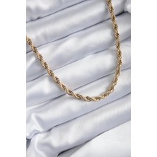 Luord Ticaret Bfs 316L Çelik Gold Renk 60 cm Burgu Model Kadın Kolye