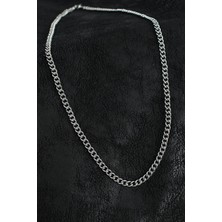 Luord Ticaret Bfs 316L Çelik Klasik Oval Zincir Model Gümüş Renk Erkek Kolye