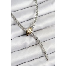 Luord Ticaret Bfs Pirinç Asansörlü Yılan Model Gümüş Renk Kadın Kolye