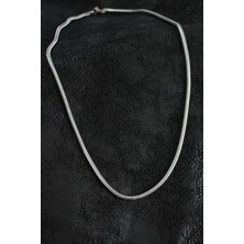 Luord Ticaret Bfs 316L Çelik Oval Italyan Zincir Model Gümüş Renk Erkek Kolye