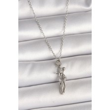 Luord Ticaret Bfs 316L Çelik Gümüş Renk Zincir Sarılma Model Kadın Kolye