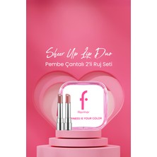 Flormar Sheer Up Lip Duo – Pembe Çantalı 2’li Ruj Seti