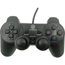 Kanonik Education Çift Titreşimli Usb Kablolu Oyun Kolu Pc Uyumlu Vibration Gamepad