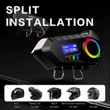 Kanonik Education Y30 Kask Kulaklık Bluetooth Motosiklet Kulaklık Rgb Radyolu Intercom