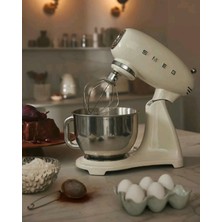 Smeg 50's Style Retro 4.8lt Cream Full Body Stand Mikser SMF03CREU