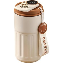 Mihi Hediyelik 316 Paslanmaz Çelik Termometreli 450 ml 6 Saat Sıcak Soğuk Tutan Çay Kahve Termosu