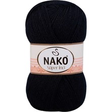 Nako 1 Adet Süper Inci El Örgü Ipi 100 gr Lacivert 3088
