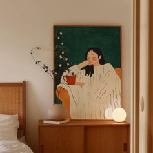 Ahşap Çerçeveli Oturma Odası ve Mutfak Tablosu, Şık ve Zarif Dekorasyon