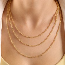 Sembol Gold 14 Ayar Altın 55 cm Singapur Zincir 3.0 mm