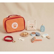 Ahşap Veteriner Seti ve Taşıma Çantası - Hayvan Bakım Oyunu (15 Parça)