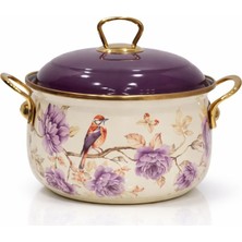 Pr Home Fiorella Derin Bombeli Emaye Tencere 18 cm