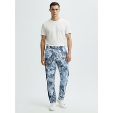 Just Cavalli Lastikli Bel Normal Paça Normal Mavi Erkek Pantolon 78PM361 Strange Jungle