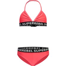 Super Rebel Kırmızı Kız Çocuk Bikini Takım R501-5002-ISLA Basic Cool Triangle