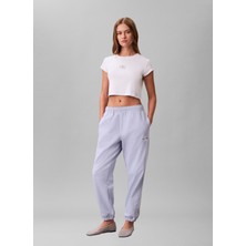 Calvin Klein Jeans Mavi Kadın Standart Fit Baskılı Eşofman Altı Monologo French Terry Jogger