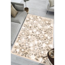 Pelura Halı Floral Eskitme Desen Dijital Baskılı Yıkanabilir Kaymaz Şönil Halı Salon Oturma Odası Halısı Mutfak Halısı Yolluk