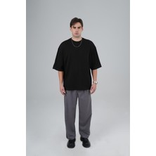 Saw Urbanity Saw Club Super Oversized Basic Tişört Erkek Siyah