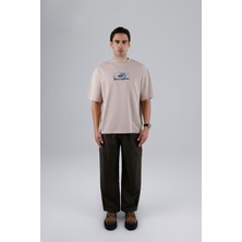 Saw Urbanity Be Good To Yourself Oversize Tişört Erkek Stone