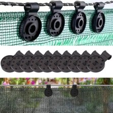 10 Adet Güneşlik Filesi Sabitleme Klipsleri, Gölgelik Bezi ve Brandalar Için Dayanıklı Plastik Kelepçe Kancaları