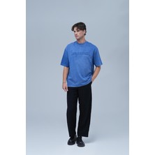Saw Urbanity Dreamwashed Oversize Tişört Erkek Mavi