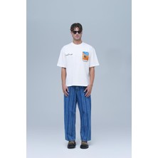 Saw Urbanity Starry Flow Oversize Tişört Erkek Ekru